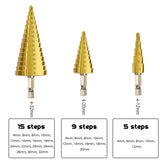 Metric Step Drill Set,Zhushan  High-Speed Steel Shank Titanium Step Drill Bits for Sheet Metal Hole Drilling In Australia - Darrahopens