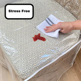 2pc Dining Room/Kitchen Chair Cover/Protector- Heavy Duty Clear Vinyl-No Dust/Spill/Pet Hair/Pet Claws, Easy Clean Slipcover