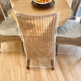 2pc Dining Room/Kitchen Chair Cover/Protector- Heavy Duty Clear Vinyl-No Dust/Spill/Pet Hair/Pet Claws, Easy Clean Slipcover