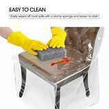 Clear All Cover  - Heavy-Duty Chair Protectors,  Keep Your Dinning Chair Away from Water Dust Paws and Claws