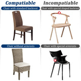 Full-Size Plastic Dining Chair Covers,Clear Seat Protectors for Dining Room, Waterproof and Dustproof Chair Slipcover
