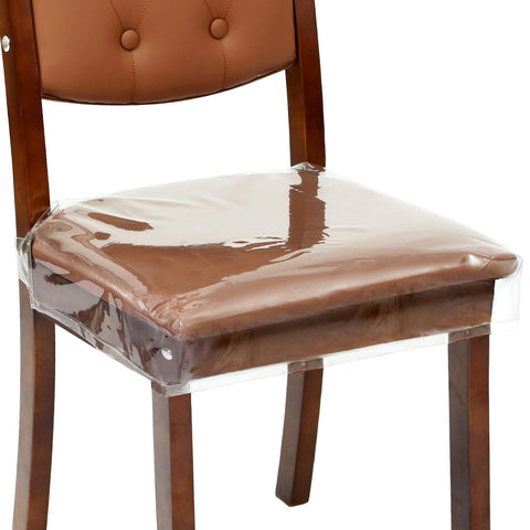 Clear Kitchen Chair Seat Protectors Thickened Soft Seats Protector, Double-Sided Adjustable Waterproof Chairs Slipcover In Australia - Darrahopens