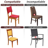 Clear Kitchen Chair Seat Protectors Thickened Soft Seats Protector, Double-Sided Adjustable Waterproof Chairs Slipcover