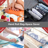 Space Saver Bags - No Vacuum or Pump Needed - Vacuum Storage Bags for Travel Accessorie - Travel and Home Packing Organizers
