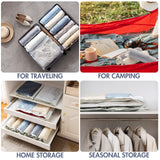 10pc Travel Compression Bags, Roll Up Space Saver Bags, No Vacuum Needed Reusable Packing Bags for Luggage, Suitcase