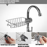 Sponge Holder Over Faucet Kitchen Sink, Stainless Steel Detachable Hanging Faucet Drain Rack for Bathroom, Scrubbers, Soap, Chrome In Australia - Darrahopens