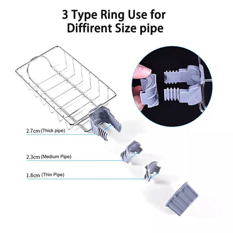 Hanging Type, Suitable for Kitchen Sink, Bathroom Sink Storage Rack, can be Placed Sponge, soap, Shampoo, Shower Gel