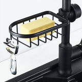 Sponge Holder Over Faucet Kitchen Sink Stainless Steel Faucet Rack for Soap, Shampoo, Shower Caddy Shelf In Australia - Darrahopens