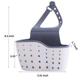 Kitchen Sink Caddy Sponge Holder Silicone Plastic Soap Holder Hanging Ajustable Strap Faucet Caddy with Drain Holes for Drying In Australia - Darrahopens