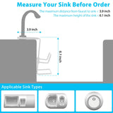 Sink Sink Sponge Holder - Faucet Rack Shower Tray - Kitchen and Bathroom Metal Organizer Hanging Fix Around Faucet