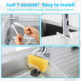 Sink Sink Sponge Holder - Faucet Rack Shower Tray - Kitchen and Bathroom Metal Organizer Hanging Fix Around Faucet