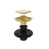Shower Square Drain Gold Floor Drain with  Reversible Cover Tile Insert Grate Removable Stainless Steel In Australia - Darrahopens