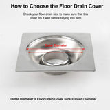 2pc Stainless Steel Round Sink Floor Drain Strainer Cover Dia Floor Drain Replacement Filter Cap Screw-On Round Shower Drain Cover In Australia - Darrahopens