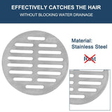 2pc Stainless Steel Round Sink Floor Drain Strainer Cover Dia Floor Drain Replacement Filter Cap Screw-On Round Shower Drain Cover