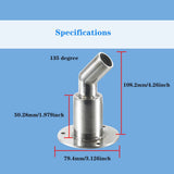 Hull Exhaust  Fitting, Fit for Inner Diameter Hose Pipe,  Stainless Steel, with Bolts and Nuts