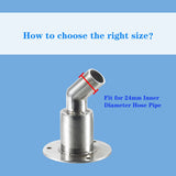 Hull Exhaust  Fitting, Fit for Inner Diameter Hose Pipe,  Stainless Steel, with Bolts and Nuts
