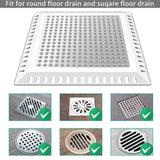 Hair Catcher/Drain Strainer/Shower Drain Cover for Bathroom Floor Drain, Stainless Steel and Silicone