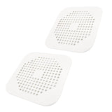 2pc Catcher Flat Silicone Plug for Bathroom and Kitchen Filter Shower Drain Protection Flat Strainer Stopper with Suction Cups
