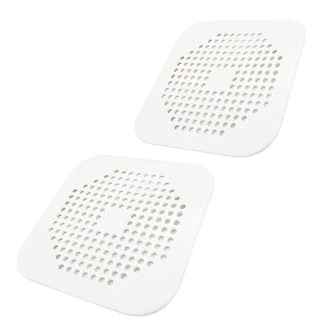 2pc Catcher Flat Silicone Plug for Bathroom and Kitchen Filter Shower Drain Protection Flat Strainer Stopper with Suction Cups