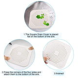 2pc Catcher Flat Silicone Plug for Bathroom and Kitchen Filter Shower Drain Protection Flat Strainer Stopper with Suction Cups