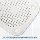 2pc Catcher Flat Silicone Plug for Bathroom and Kitchen Filter Shower Drain Protection Flat Strainer Stopper with Suction Cups