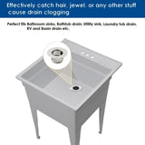 3PC Bathtub Drain Cover, Bathroom Sink Strainer, Drain Hair Catcher for Bathtub Laundry Utility Sink, Fit Hole Size