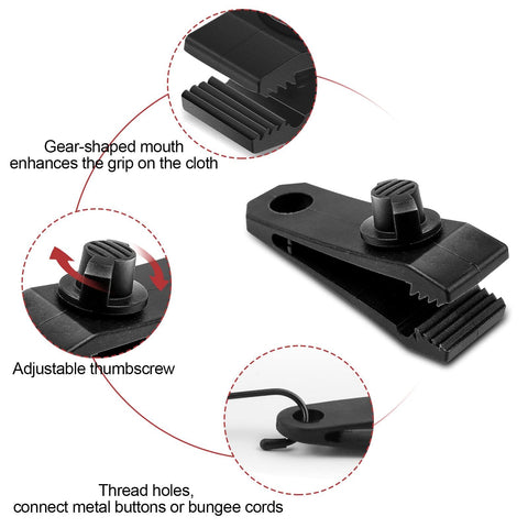 6 PCs Heavy Duty Tarp Clip Clamps Thumb Screw Tent Fasteners Clips for Camping Awnings Caravan Canopies Car Pool Boat Cover Clips In Australia - Darrahopens