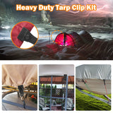 6 PCs Heavy Duty Tarp Clip Clamps Thumb Screw Tent Fasteners Clips for Camping Awnings Caravan Canopies Car Pool Boat Cover Clips