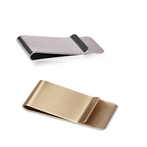 4PC Small Men's Slim Money Clip Stainless Steel Credit Business Card Holder Pocket Cash Wallet  for Food Snack, Flat Metal Clamp In Australia - Darrahopens