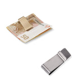 4PC Small Men's Slim Money Clip Stainless Steel Credit Business Card Holder Pocket Cash Wallet  for Food Snack, Flat Metal Clamp In Australia - Darrahopens
