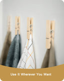 4PC Sturdy and Heavy Duty Natural Wood Clips Wooden Clothespins for Hanging Clothes Photo Small Classroom Decorative Peg