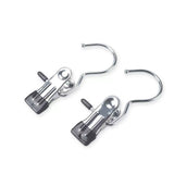 6PC Clothes Pins,  Hangers with Clips, Stainless Steel Hanger Clips, Hanger Hooks for Closet, Travel, Socks, Bags
