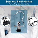 6PC Clothes Pins,  Hangers with Clips, Stainless Steel Hanger Clips, Hanger Hooks for Closet, Travel, Socks, Bags