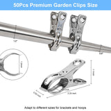 50 Pcs Garden Clips,  Greenhouse Clamps, Greenhouse Clip for Netting, Heavy Duty Row Cover Clips with a Strong Grip