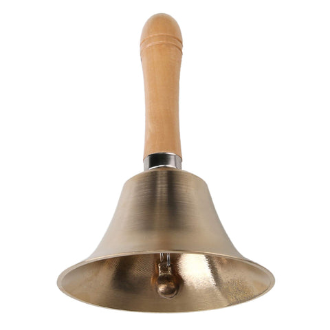 Super Loud Solid Brass Hand Call Bell Hand Bell - Hand Call Bell with Brass Solid Wood Handle,Very Loud Handbell In Australia - Darrahopens