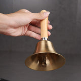 Super Loud Solid Brass Hand Call Bell Hand Bell - Hand Call Bell with Brass Solid Wood Handle,Very Loud Handbell