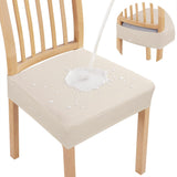 Waterproof Seat Covers for Dining Room Chairs, Stretch Jacquard Removable Washable Chair Seat Slipcovers Protector