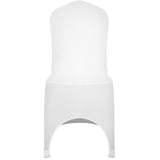 White Chair Covers Polyester Spandex Chair Cover Stretch Slipcovers for Wedding Party Dining Banquet Flat-Front Chair Covers