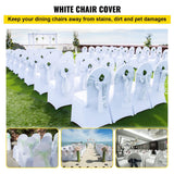 White Chair Covers Polyester Spandex Chair Cover Stretch Slipcovers for Wedding Party Dining Banquet Flat-Front Chair Covers