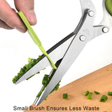 Herb Scissors and Safety Cover - Cut, Chop & Mince Fresh Herbs & Leafy Greens - Stainless Steel Kitchen Shears with Cleaning Comb In Australia - Darrahopens