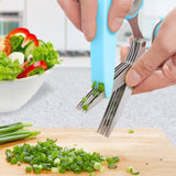 Salad Scissors with blades and Cover, Stainless Steel Herb Cutter Mincer for Salad, Basil,  - Kitchen Gadget In Australia - Darrahopens
