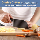 Cutter for Veggies Potatoes, Crinkle Knife for Salad Chopping Cucumber Carrot Fruit, Wave Knife Stainless Steel French Fry Slicer In Australia - Darrahopens