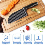 Cutter for Veggies Potatoes, Crinkle Knife for Salad Chopping Cucumber Carrot Fruit, Wave Knife Stainless Steel French Fry Slicer