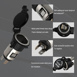 Lighter Socket, Cigarette Lighter, Female Power Outlet Socket Replacement with Cover Wiring Harness Waterproof