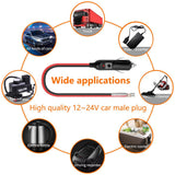 2pc Cigarette Lighter Adapter,Cigarette Lighter Plug, Volt Plug,Fused Replacement Cigarette Lighter Male Plug,Volt Plug