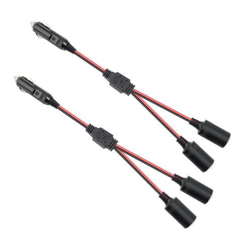 2pc Lighter Male Plug,Plug with Light Power Supply Cord Adapter Fuse Cable Wire for Car Inverter Air Pump Sprayer Compressor In Australia - Darrahopens