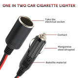 2pc Lighter Male Plug,Plug with Light Power Supply Cord Adapter Fuse Cable Wire for Car Inverter Air Pump Sprayer Compressor
