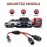 2pc Lighter Male Plug,Plug with Light Power Supply Cord Adapter Fuse Cable Wire for Car Inverter Air Pump Sprayer Compressor