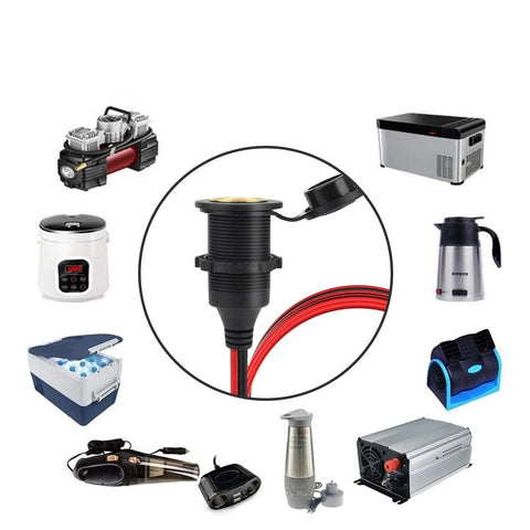 Lighter Socket Extension Cable with Perforated Terminal Direct Battery Type car Cigarette Lighter Adapter Heavy Duty Cable In Australia - Darrahopens