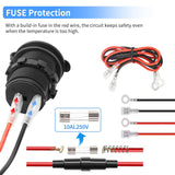 Car Cigarette Lighter Socket Waterproof and Dustproof plug socket for Car Truck Motobike Boats Marine  with Fuse &  Cable In Australia - Darrahopens